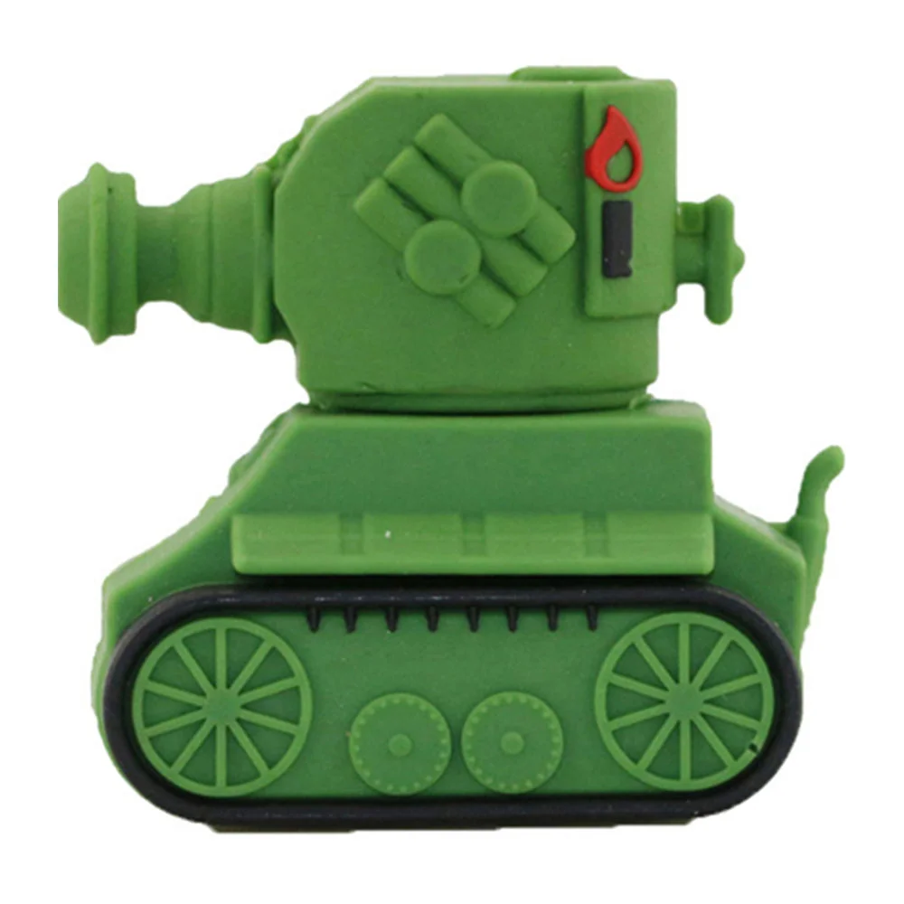 Флешка Резиновая Танк Ретро Retro Tank Q338 Зеленый - фото 2