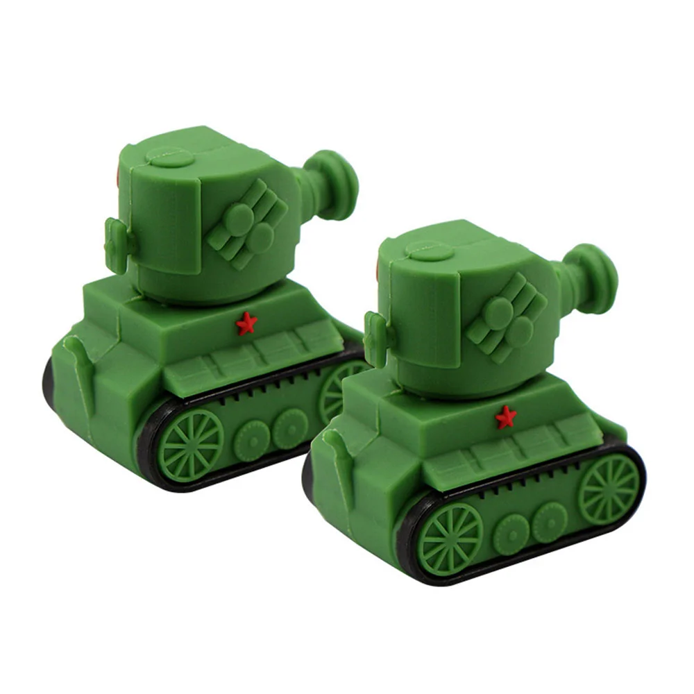 Флешка Резиновая Танк Ретро Retro Tank Q338 Зеленый - фото 3
