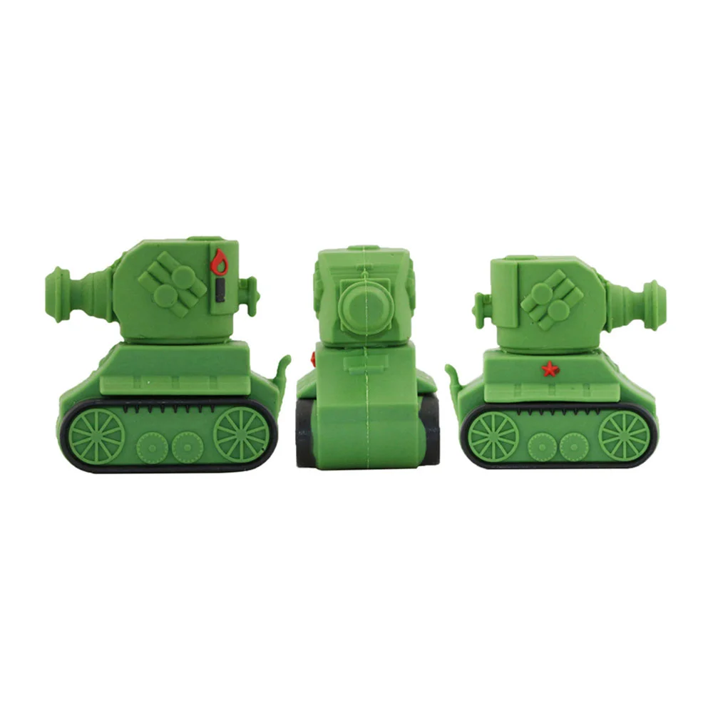 Флешка Резиновая Танк Ретро Retro Tank Q338 Зеленый - фото 5