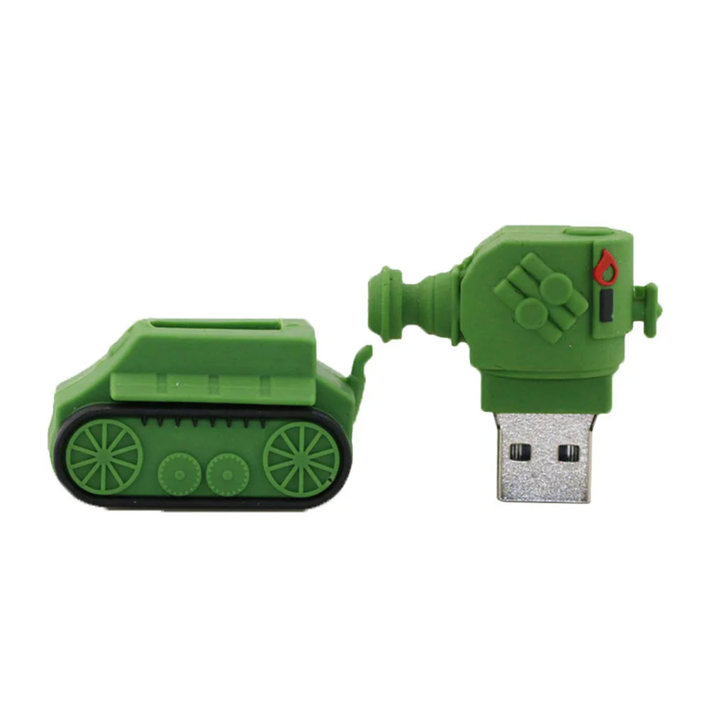 Флешка Резиновая Танк Ретро Retro Tank Q338 Зеленый - фото 9
