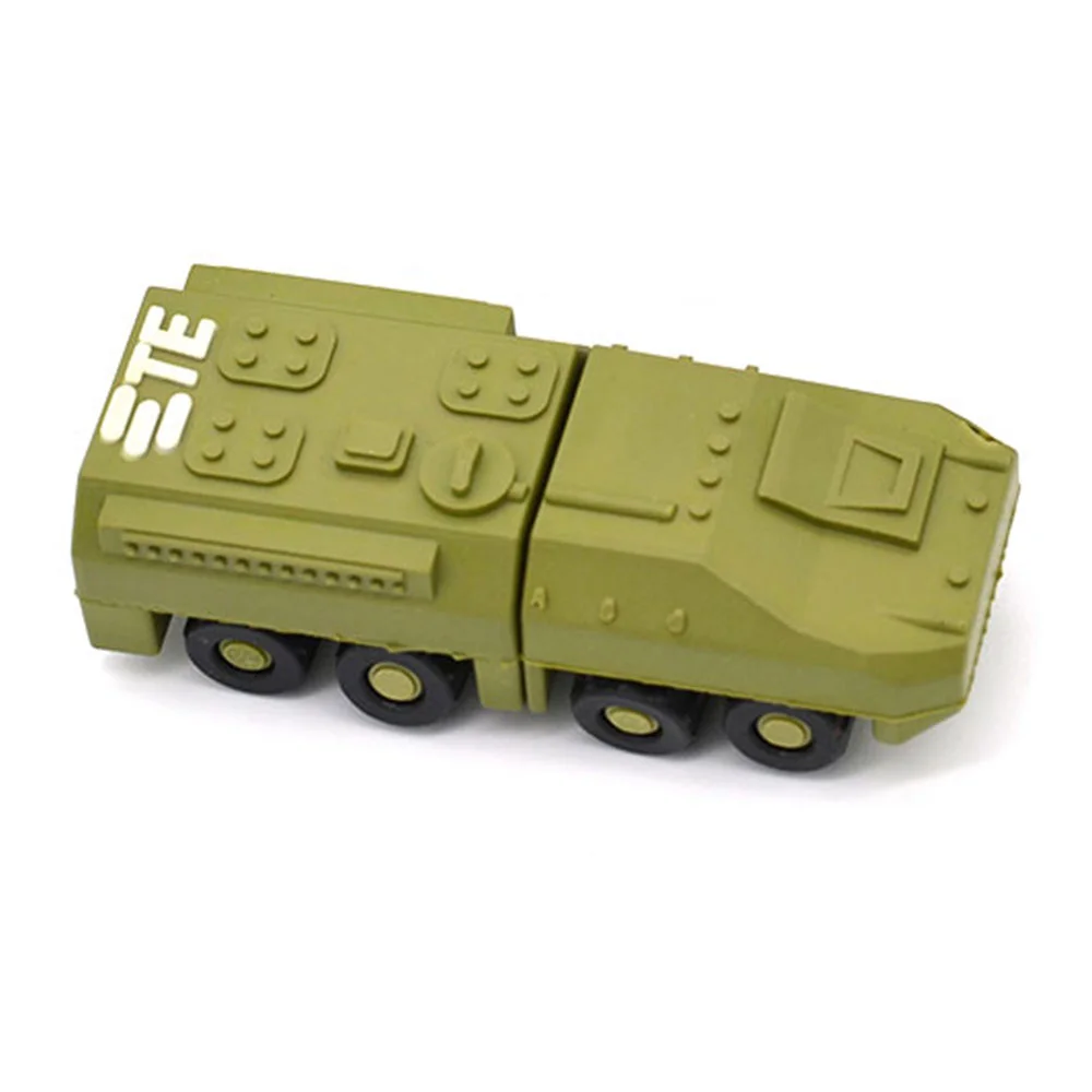 Флешка Резиновая Бронетранспортер Armored Carrier Q339 Зеленый - фото 3