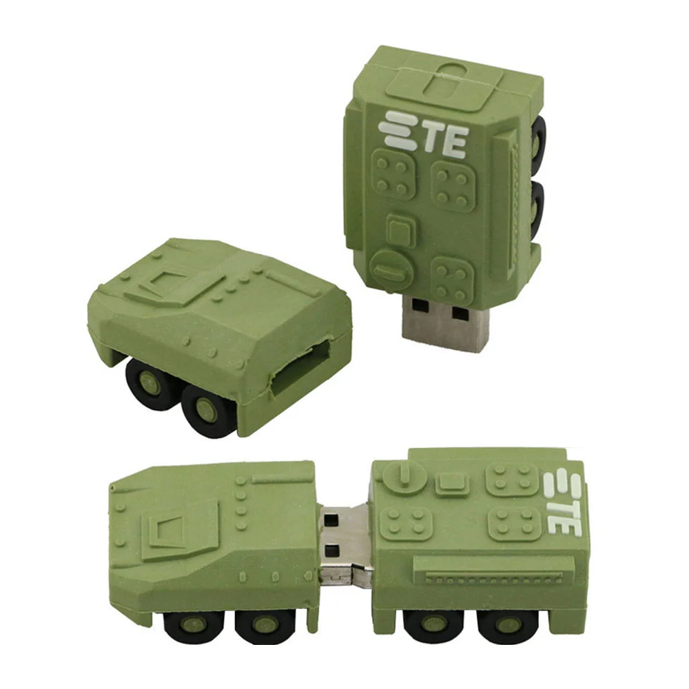 Флешка Резиновая Бронетранспортер Armored Carrier Q339 Зеленый - фото 4