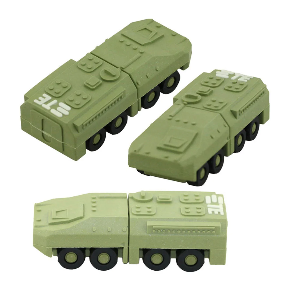 Флешка Резиновая Бронетранспортер Armored Carrier Q339 Зеленый - фото 7