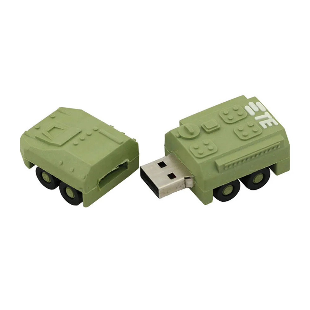 Флешка Резиновая Бронетранспортер Armored Carrier Q339 Зеленый - фото 8