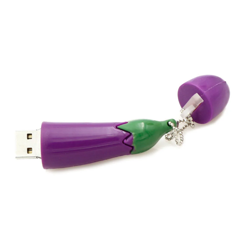 Флешка Резиновая Баклажан Eggplant Q346 Фиолетовый - фото 2