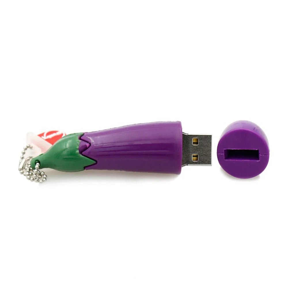 Флешка Резиновая Баклажан Eggplant Q346 Фиолетовый - фото 3