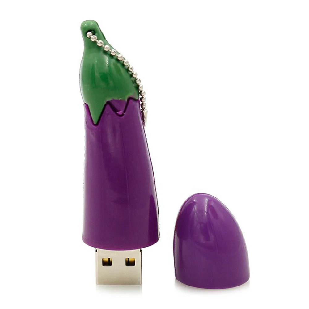 Флешка Резиновая Баклажан Eggplant Q346 Фиолетовый - фото 4