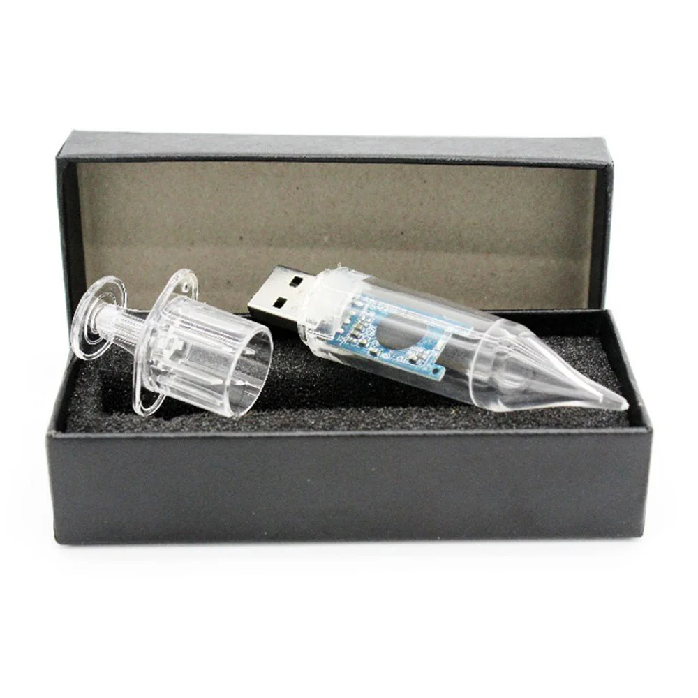 Флешка Пластиковая Шприц Syringes S349 Прозрачный - фото 3