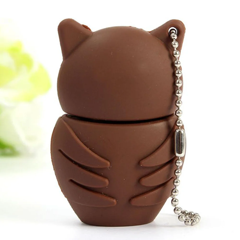 Флешка Резиновая Сова Owl Q353 Коричневый - фото 3