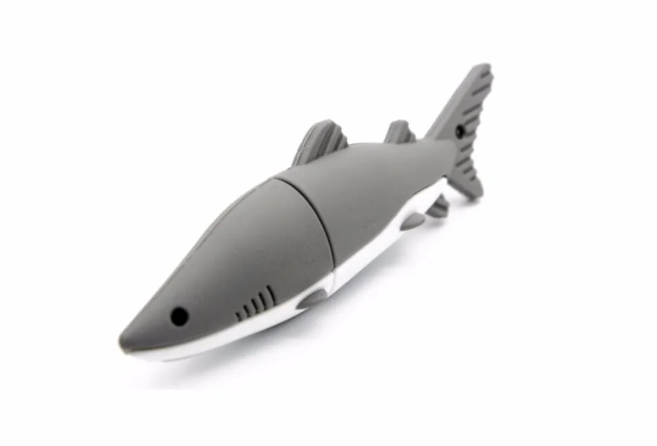 Флешка Резиновая Акула Shark Q358 Серый - фото 10