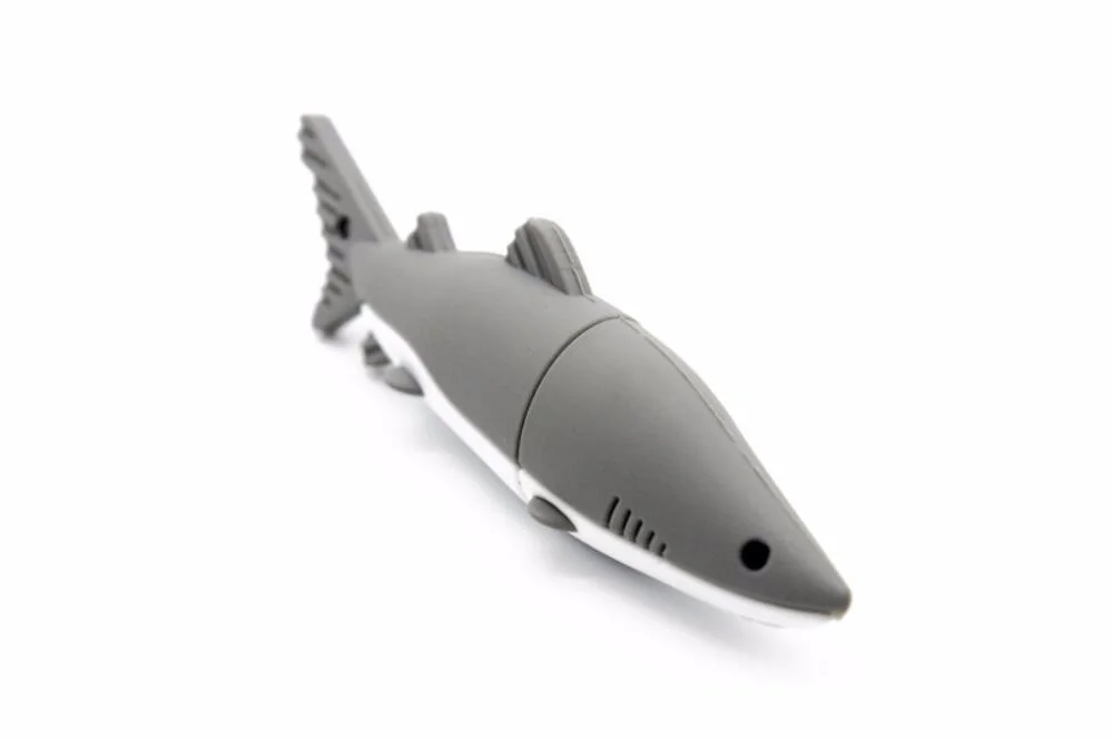 Флешка Резиновая Акула Shark Q358 Серый - фото 2