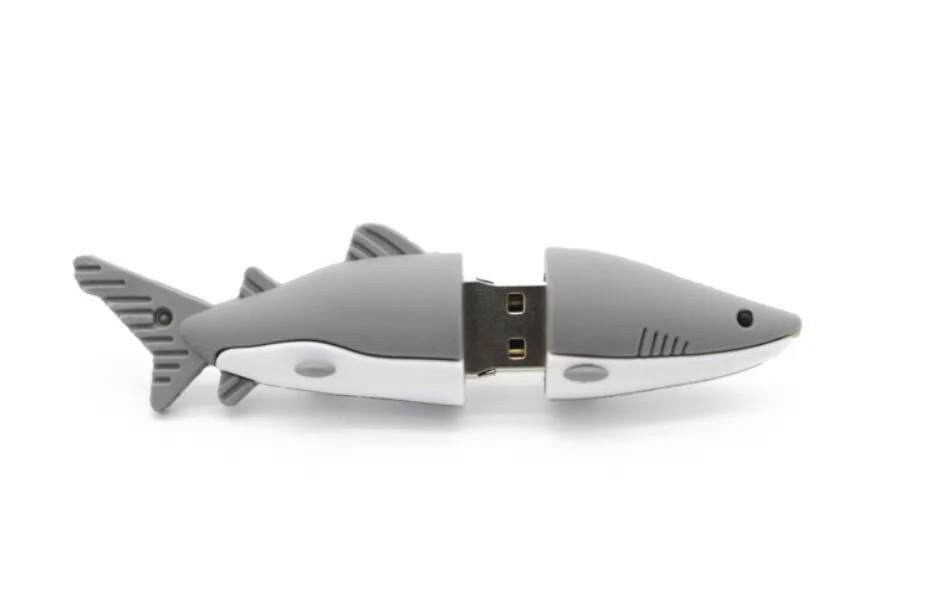 Флешка Резиновая Акула Shark Q358 Серый - фото 3