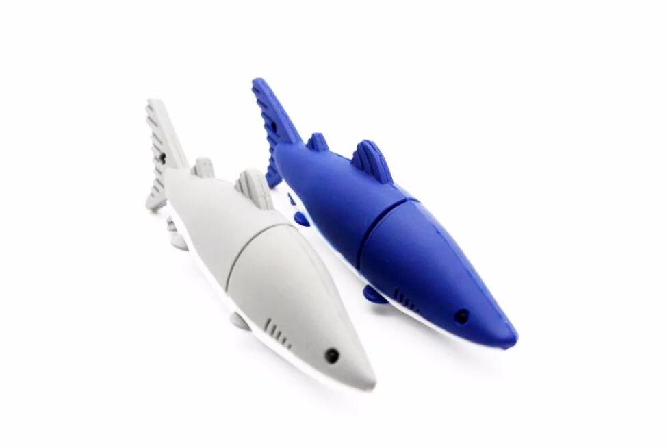 Флешка Резиновая Акула Shark Q358 Серый - фото 6