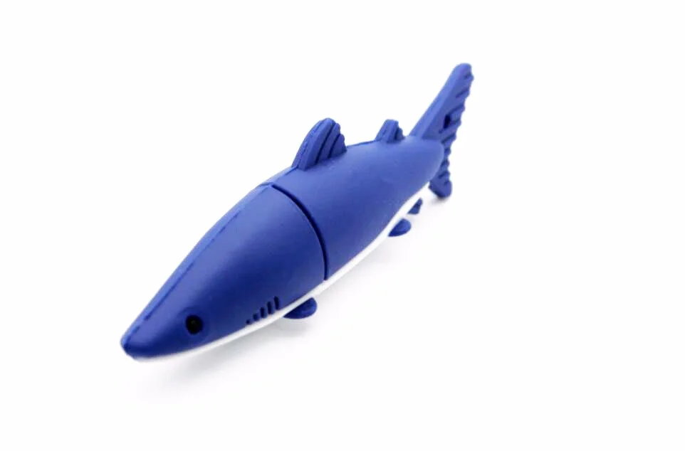 Флешка Резиновая Акула Shark Q358 Серый - фото 8