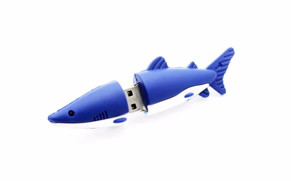 Флешка Резиновая Акула Shark Q358 Серый - фото 9