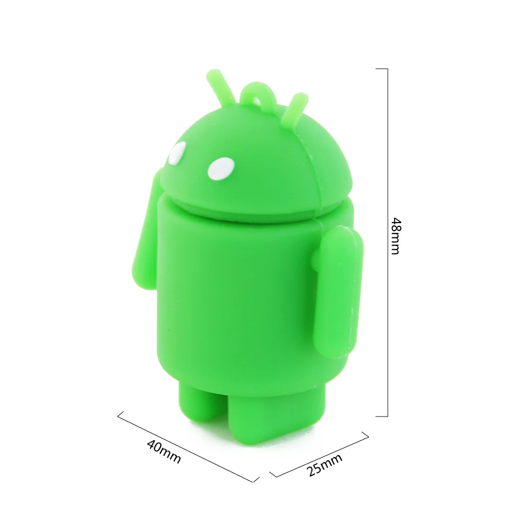 Флешка Резиновая Андроид Android Q361 Желтый - фото 9