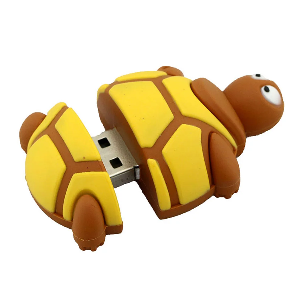Флешка Резиновая Черепаха Turtle Q362 Бронзовый - фото 3