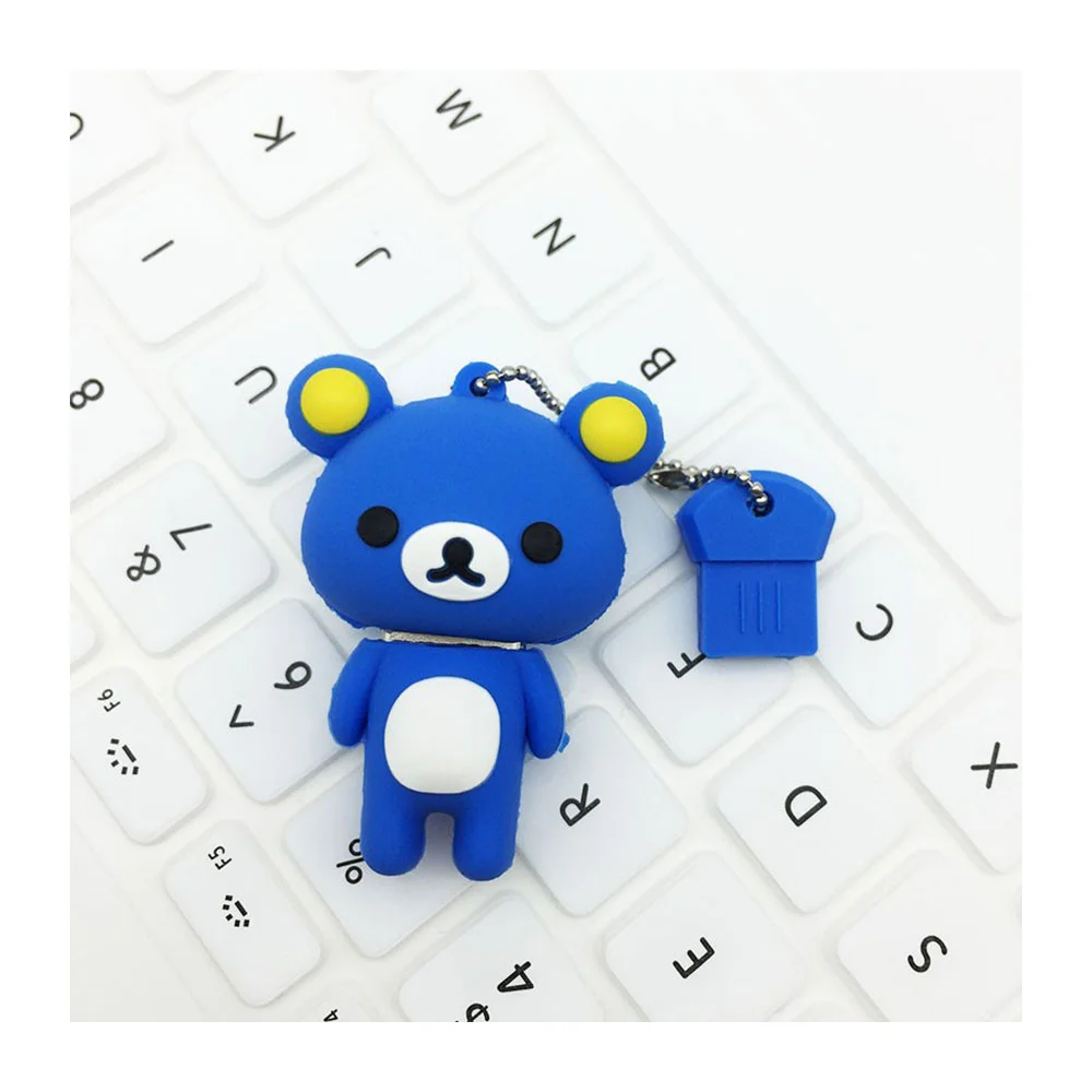 Флешка Резиновая Медведь Рилаккума Bear Rilakkuma Q364 Оранжевый - фото 2