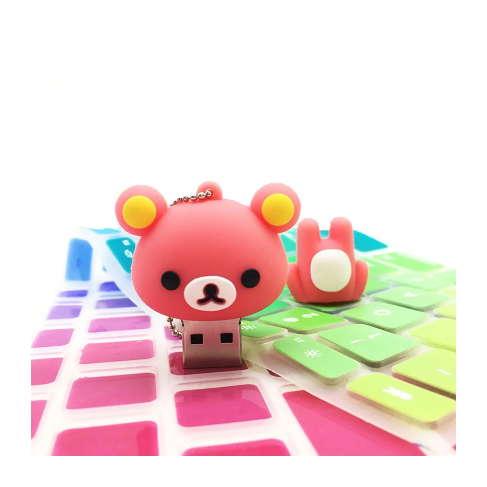 Флешка Резиновая Медведь Рилаккума Bear Rilakkuma Q364 Оранжевый - фото 4