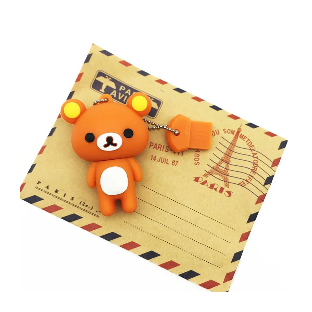 Флешка Резиновая Медведь Рилаккума Bear Rilakkuma Q364 Оранжевый - фото 5