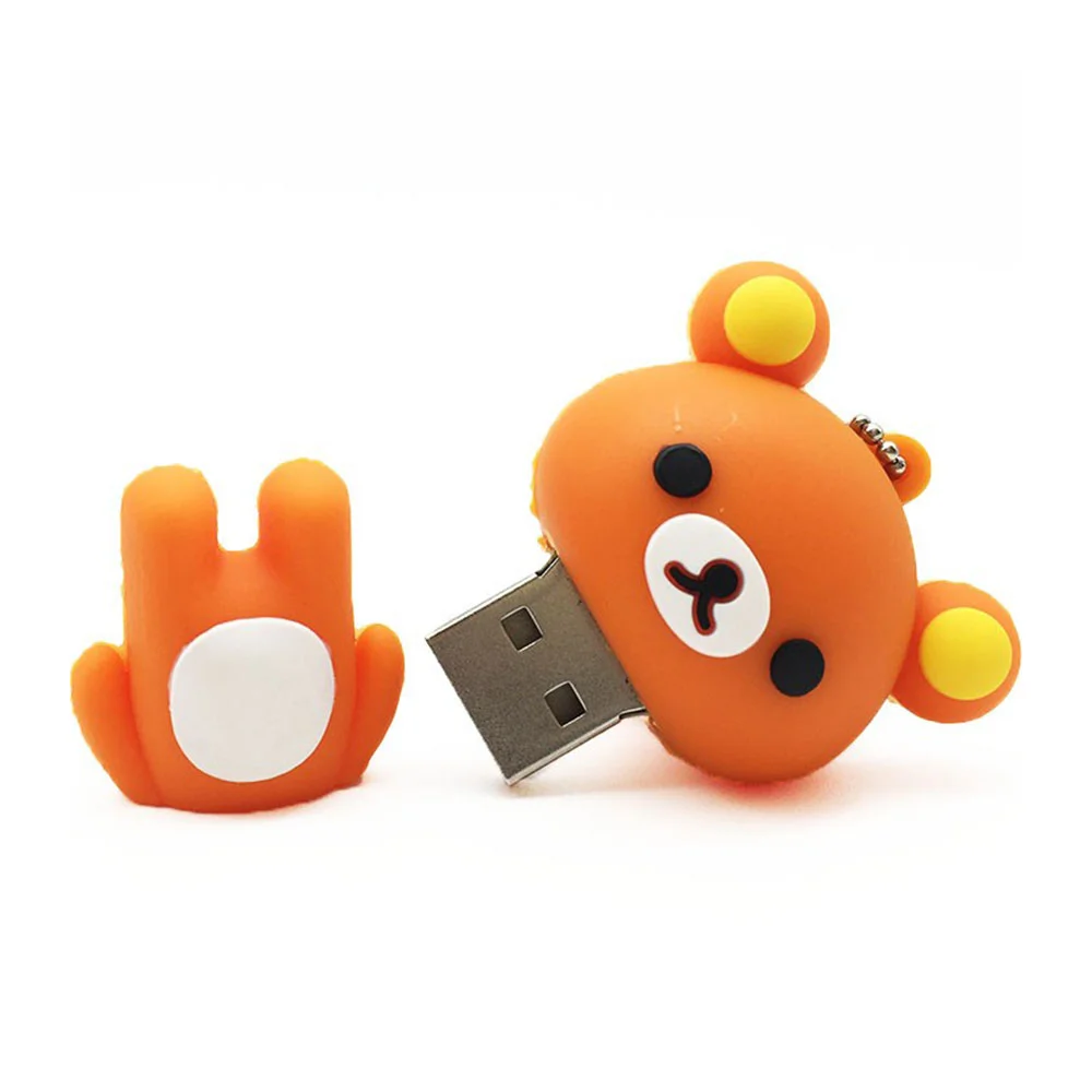 Флешка Резиновая Медведь Рилаккума Bear Rilakkuma Q364 Оранжевый - фото 8