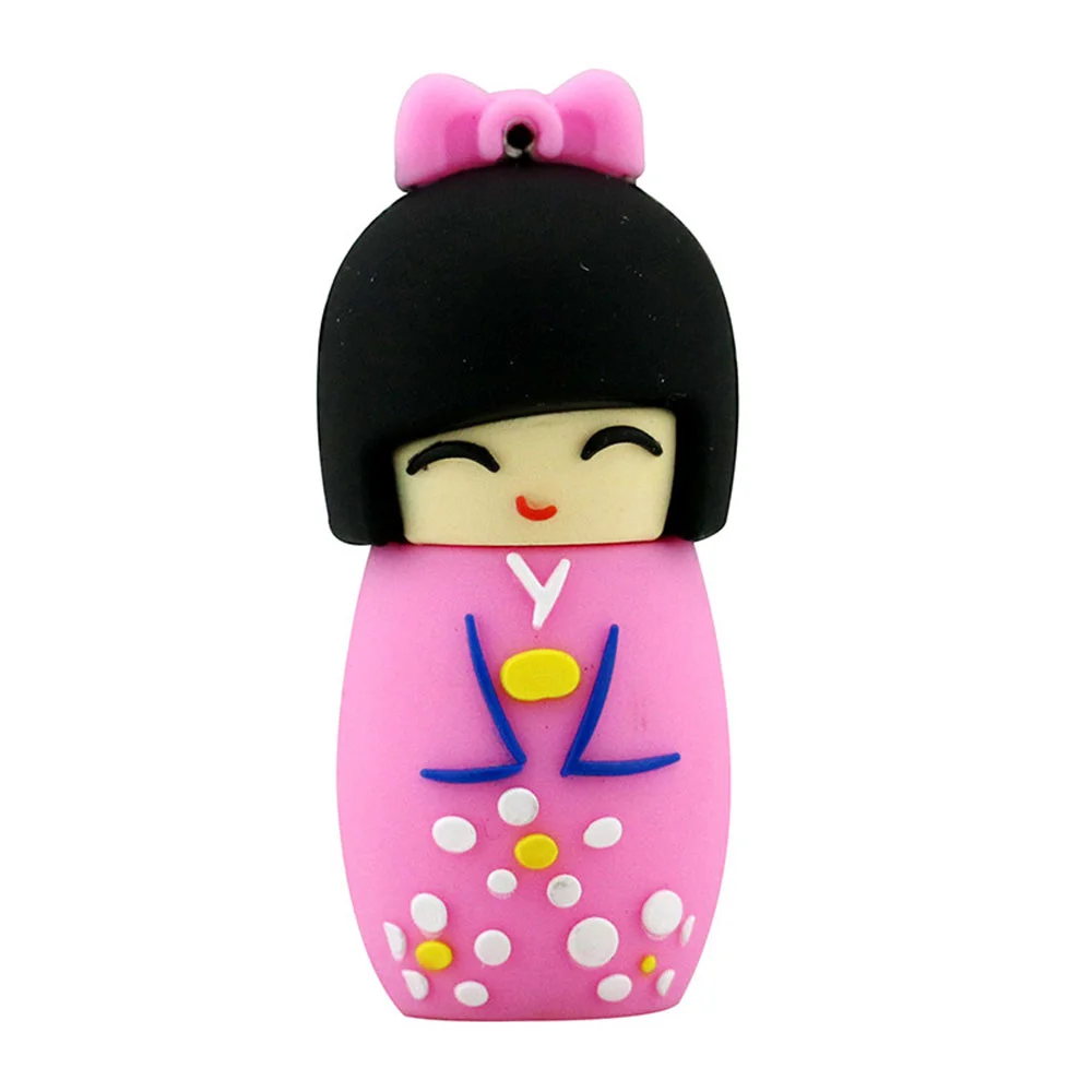 Флешка Резиновая Японская Кукла Japanese Doll Q365 Белый - фото 1