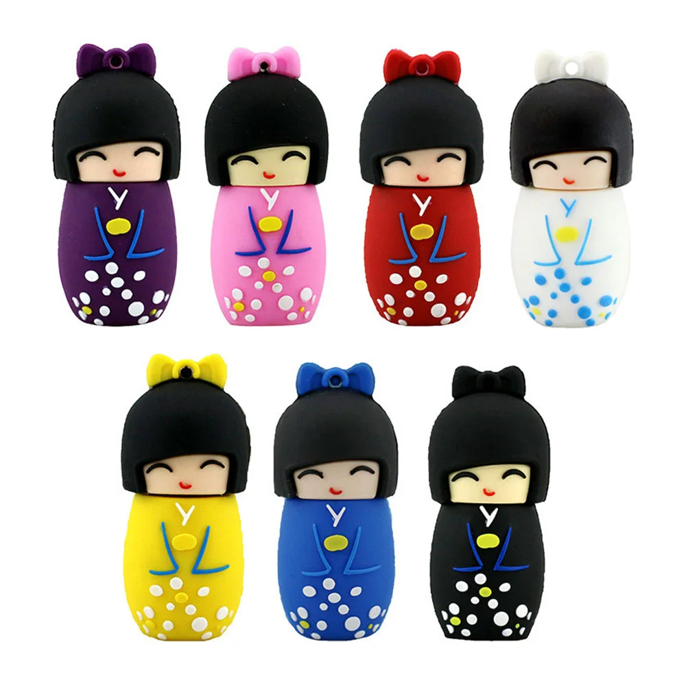 Флешка Резиновая Японская Кукла Japanese Doll Q365 Белый - фото 4