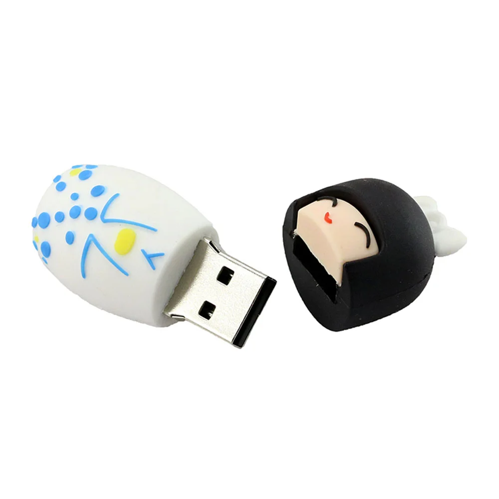 Флешка Резиновая Японская Кукла Japanese Doll Q365 Белый - фото 5
