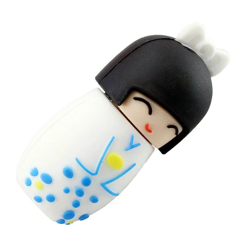 Флешка Резиновая Японская Кукла Japanese Doll Q365 Белый - фото 6