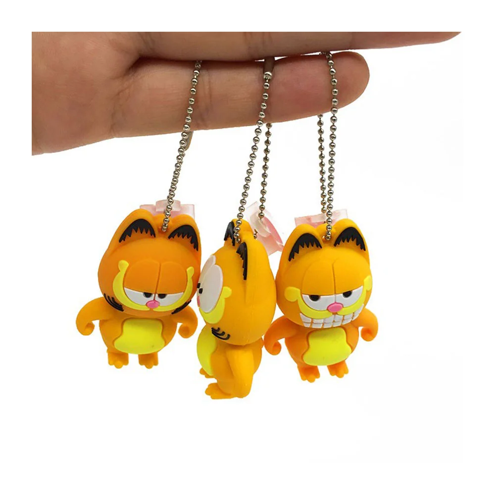Флешка Резиновая Кот Гарфилд Cat Garfield Q368 Оранжевый - фото 5