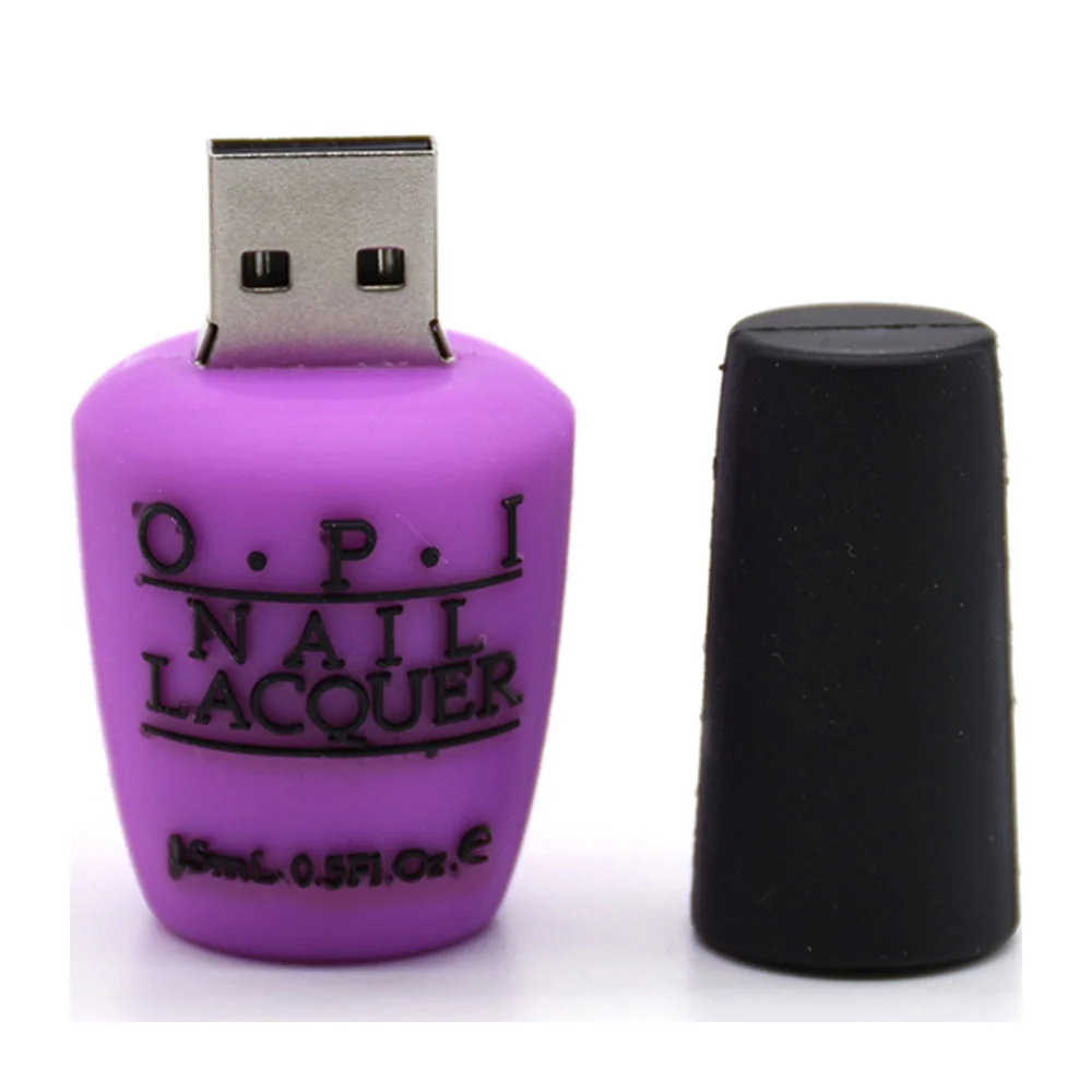 Флешка Резиновая Лак для Ногтей Nail Varnish Q370 Желтый - фото 1