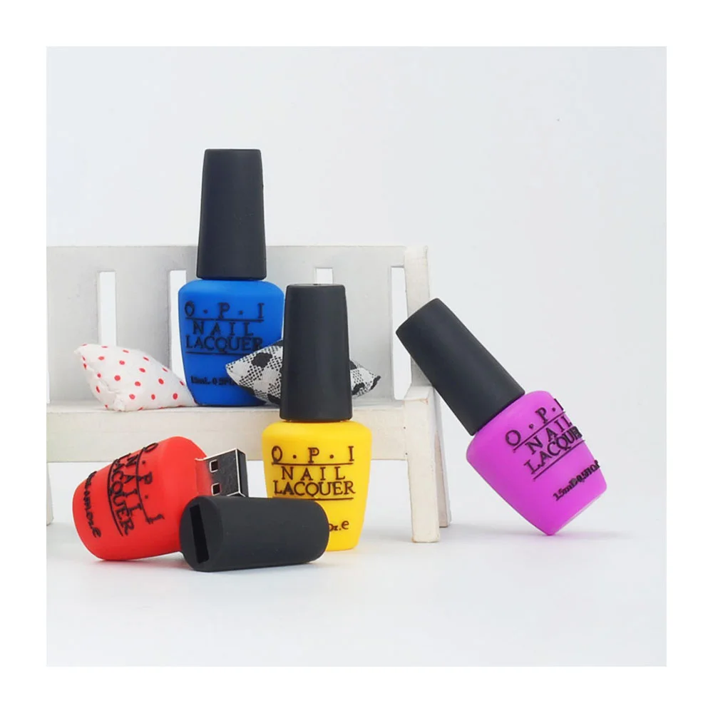 Флешка Резиновая Лак для Ногтей Nail Varnish Q370 Желтый - фото 3