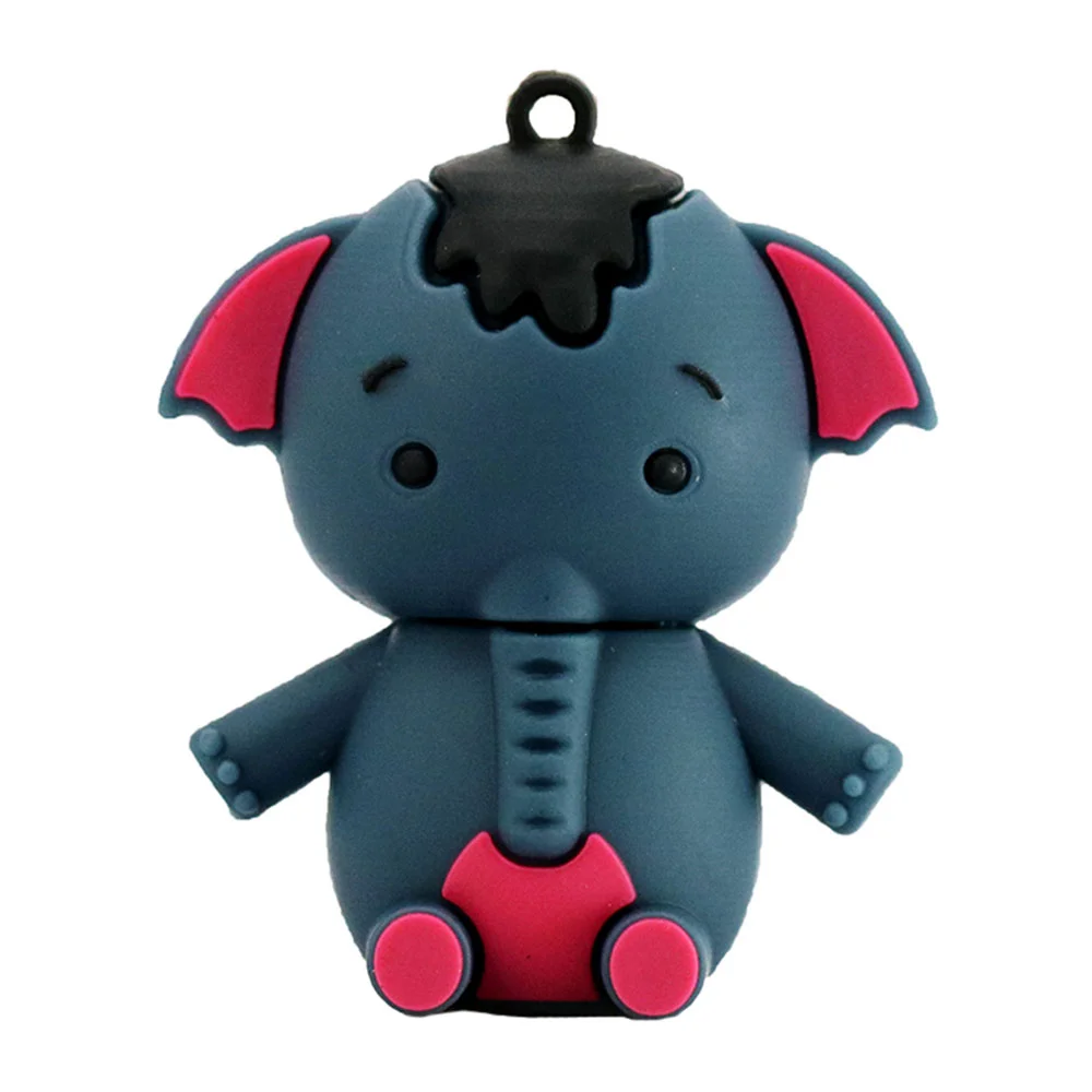 Флешка Резиновая Слон Elephant Q373 Серый - фото 9