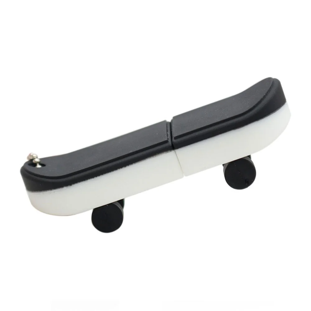 Флешка Резиновая Скейтборд Skateboard Q374 Белый - фото 1