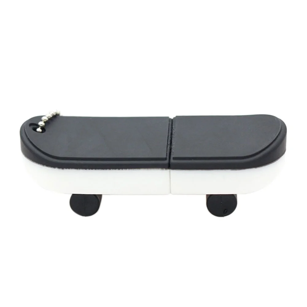 Флешка Резиновая Скейтборд Skateboard Q374 Белый - фото 8