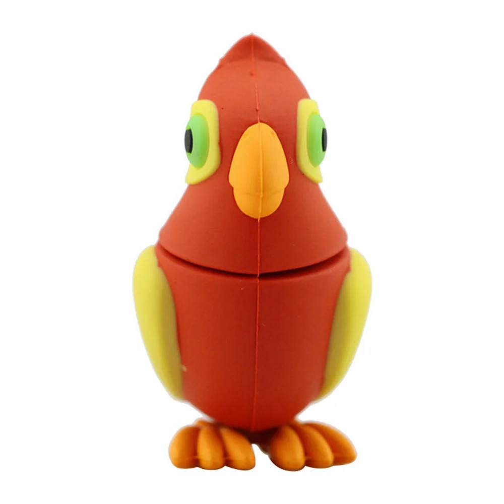 Флешка Резиновая Попугай Parrot Q377 Красный - фото 4