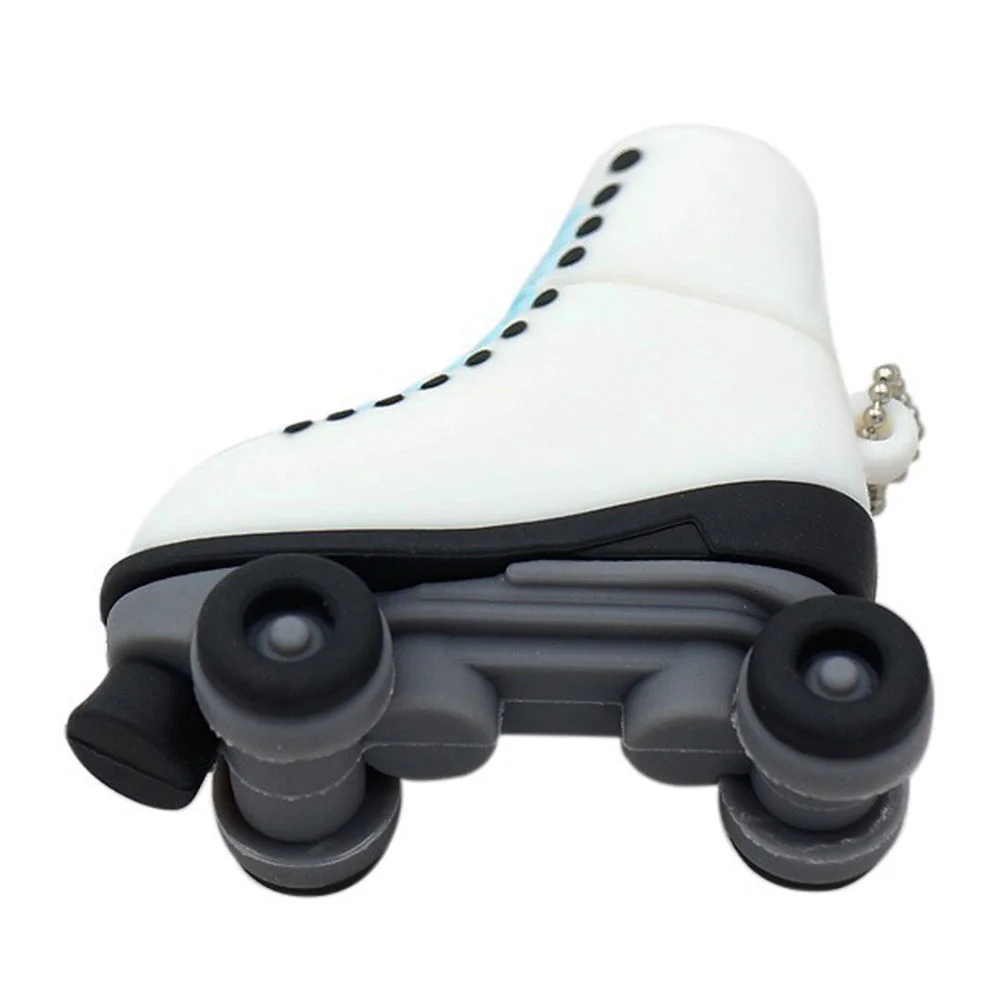 Флешка Резиновая Роликовые Коньки Roller Skates Q379 Белый - фото 10