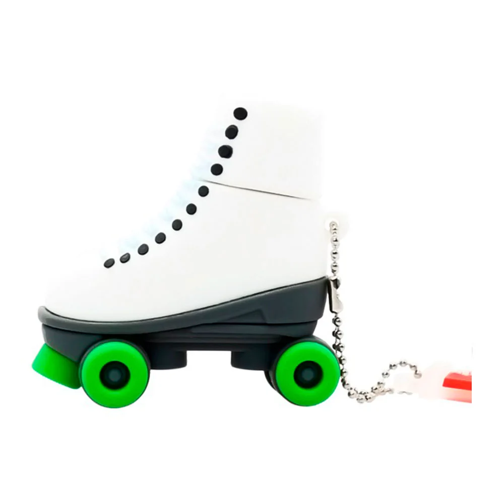 Флешка Резиновая Роликовые Коньки Roller Skates Q379 Белый - фото 8