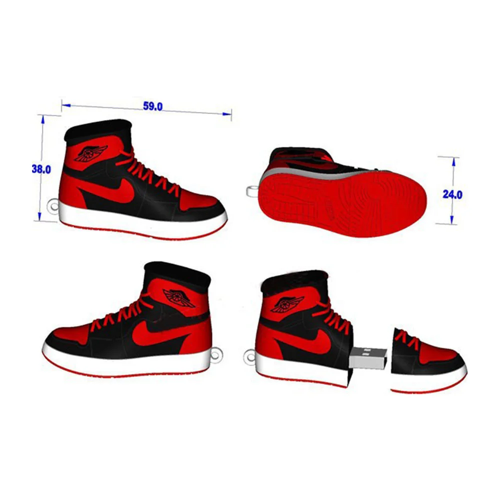 Флешка Резиновая Кроссовки Shoes Q380 Белый - фото 3