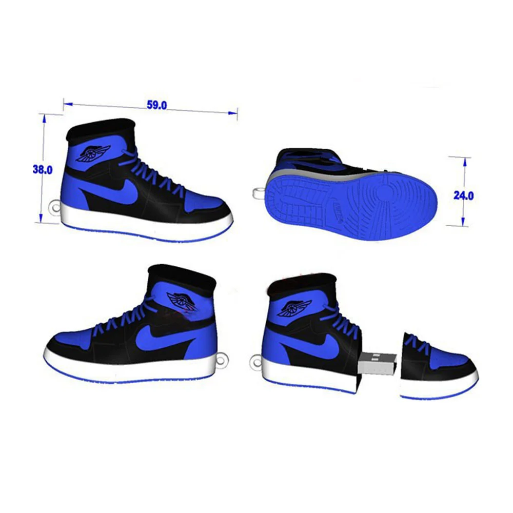 Флешка Резиновая Кроссовки Shoes Q380 Белый - фото 4