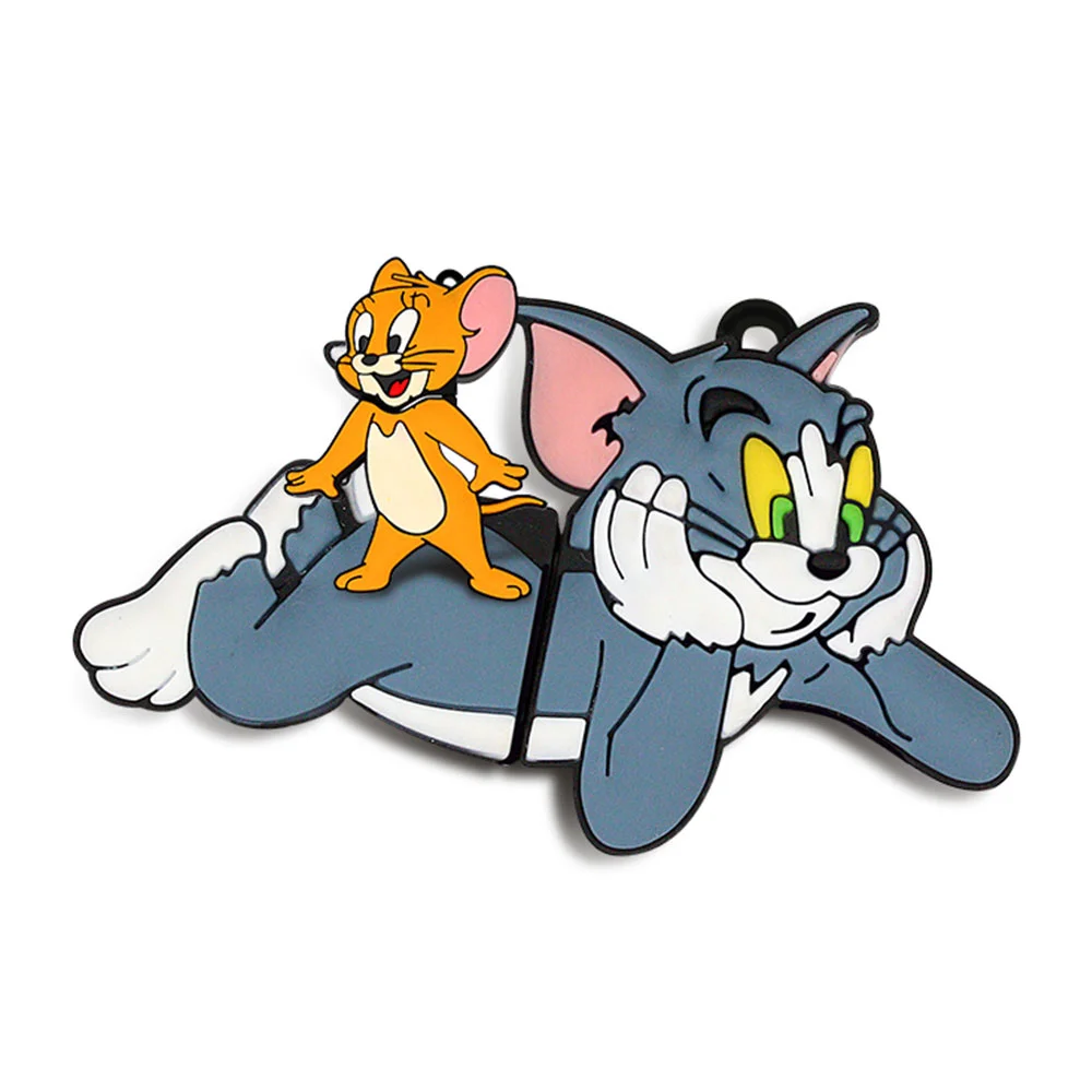 Флешка Резиновая Том и Джерри Tom and Jerry Q384 Оранжевый - фото 1