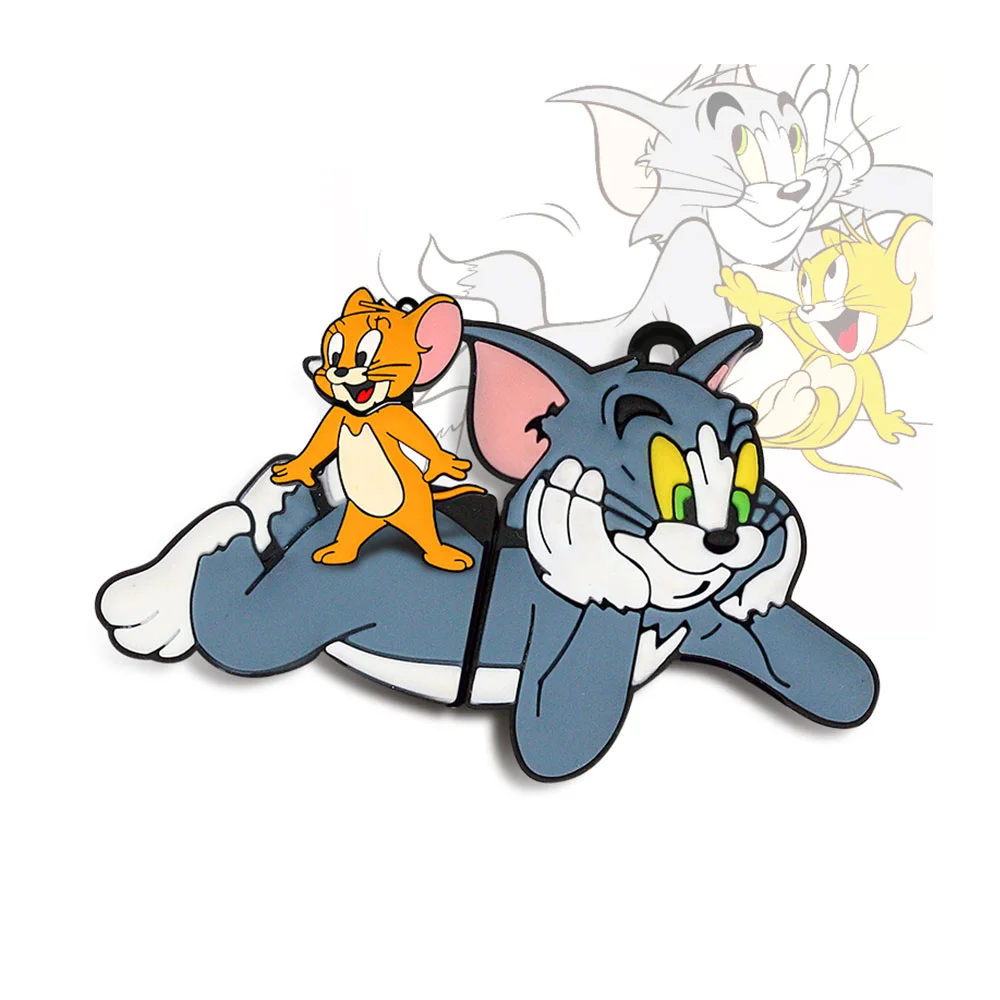 Флешка Резиновая Том и Джерри Tom and Jerry Q384 Оранжевый - фото 4