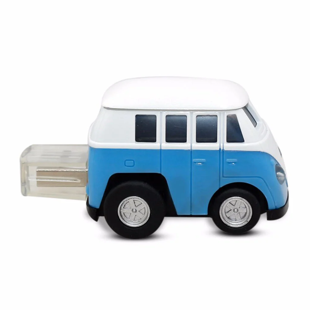 Флешка Пластиковая Хиппи Автобус Hippy Bus S385 Белый - фото 3