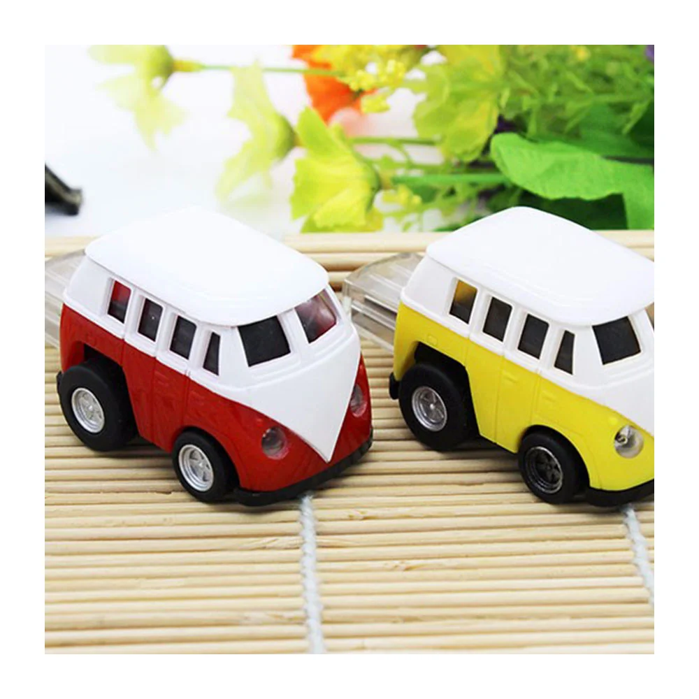 Флешка Пластиковая Хиппи Автобус Hippy Bus S385 Белый - фото 6