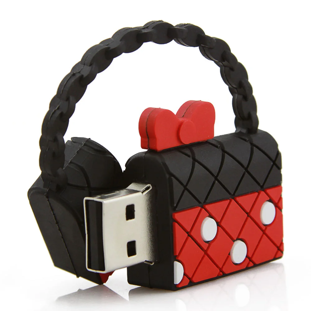 Флешка Резиновая Сумка для Девочек Girls Bag Q386 Красный - фото 3