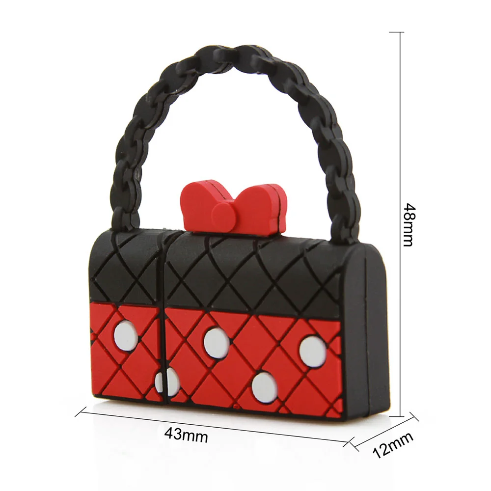 Флешка Резиновая Сумка для Девочек Girls Bag Q386 Красный - фото 4
