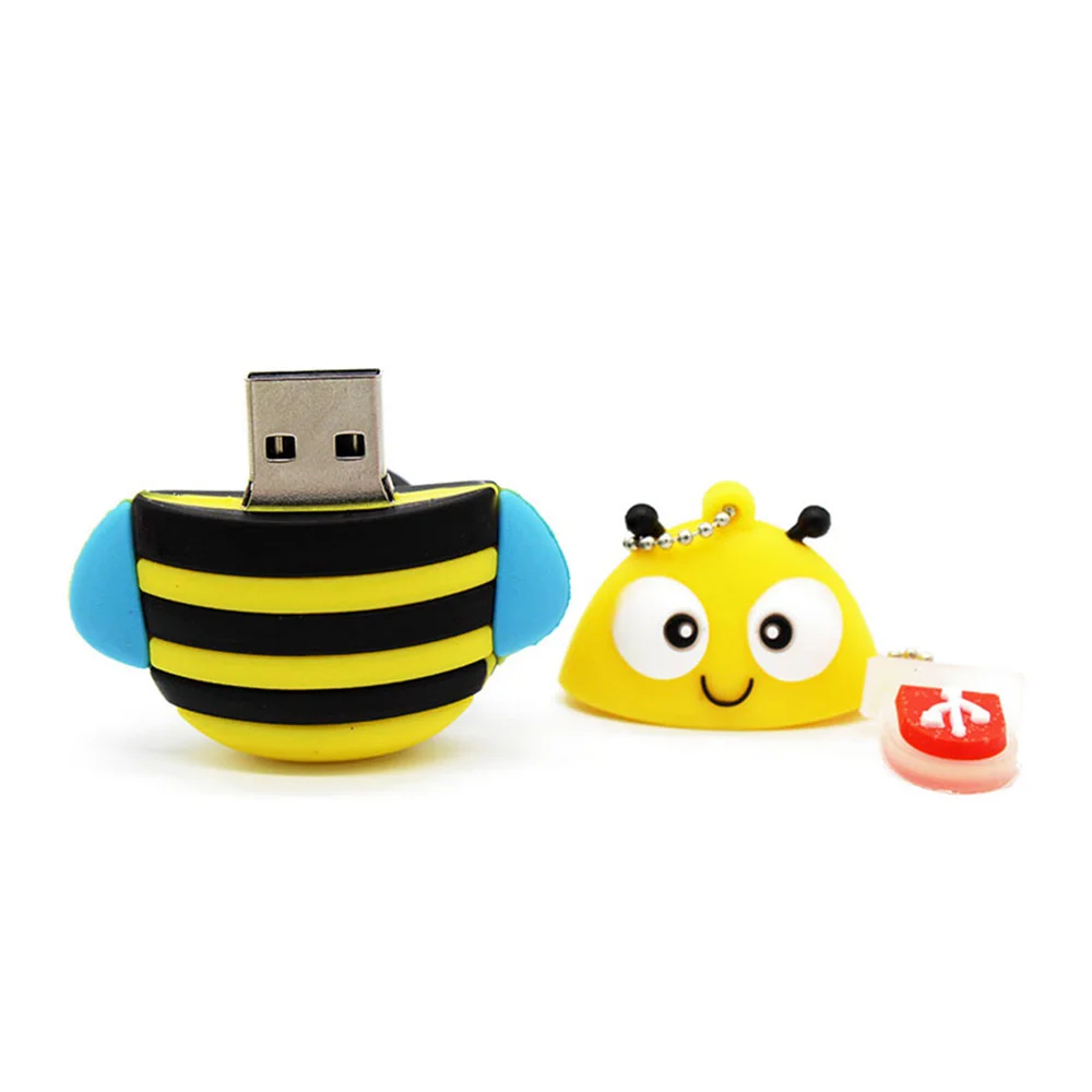 Флешка Резиновая Пчела Bee Q390 Желтый - фото 3
