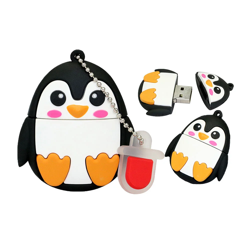 Флешка Резиновая Пингвин Penguin Q391 Белый - фото 2