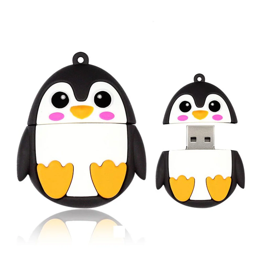 Флешка Резиновая Пингвин Penguin Q391 Белый - фото 4