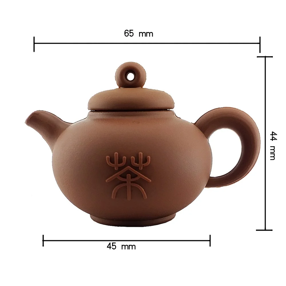 Флешка Резиновая Чайник Teapot S437 Зеленый - фото 4